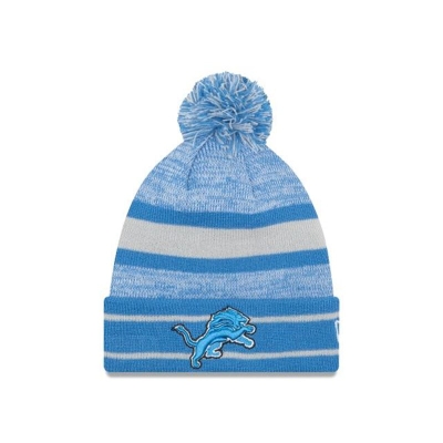 Blue Detroit Lions Hat - New Era NFL Cuff Knit Beanie USA7205438